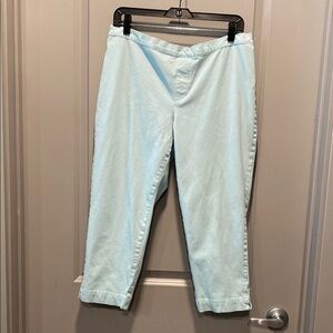 Isaac Mizrahi Live! Blue Capris Size 16P Cotton Blend Stretch Pants